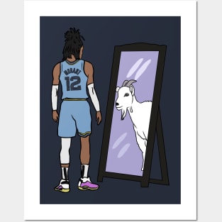 Ja Morant Mirror GOAT Posters and Art